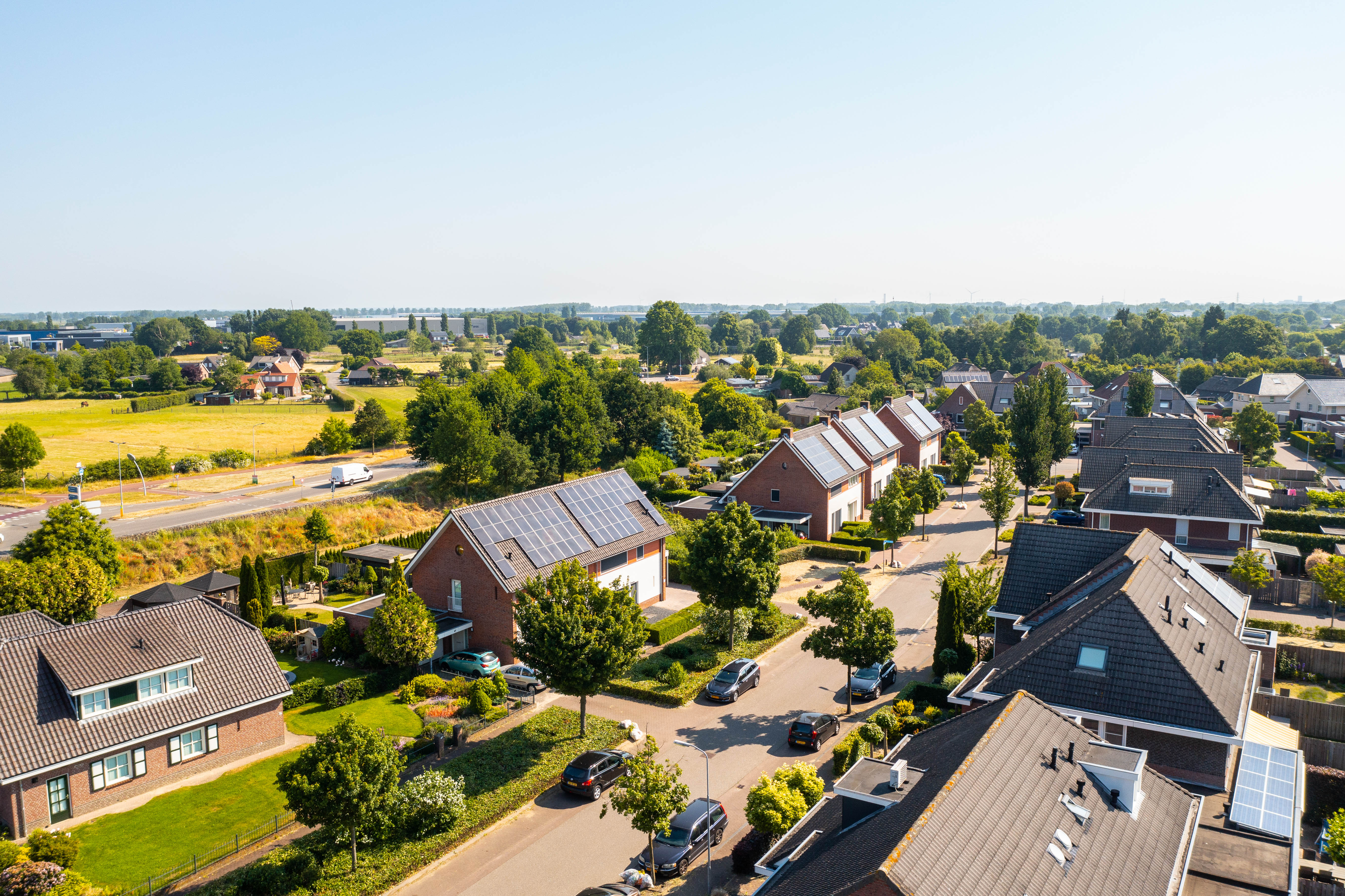 Woningen met zonnepanelen
